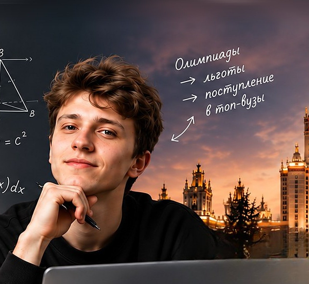 Андрей, основатель Инварианта, на фоне вечерней Москвы и главного здания МГУ